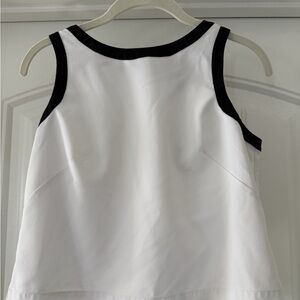 Elegant WHBM White and Black Women's Top